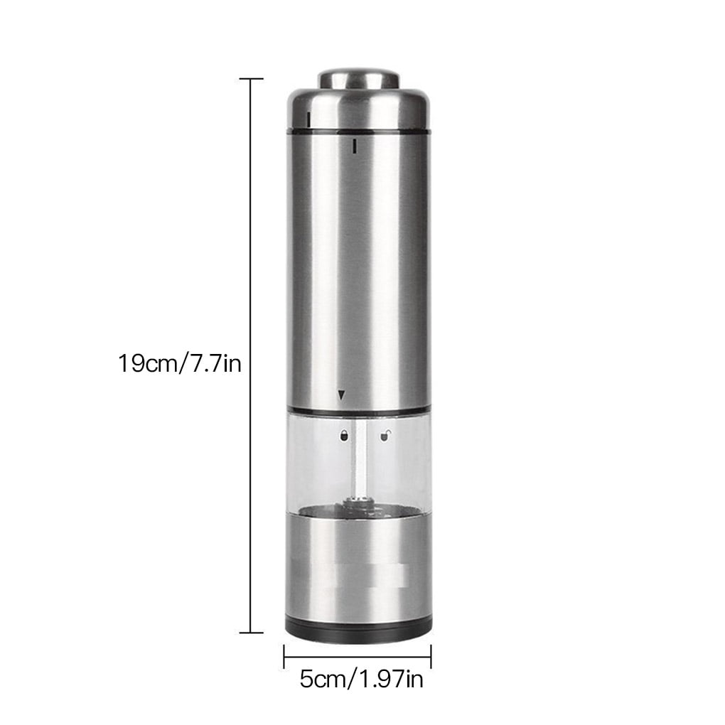 JOQINEER Classic Stainless Steel Electric Salt and Pepper Grinder