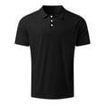 Lichda Men's Stylish Black Golf Shirts Big and Tall Golf Shirts for Men