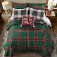 thumbnail image 5 of Levtex Home - Spencer Plaid Quilted Standard Sham (26x20in.) - Christmas Tartan Plaid - Green, White, Red - No insert - Set of 2, 5 of 6