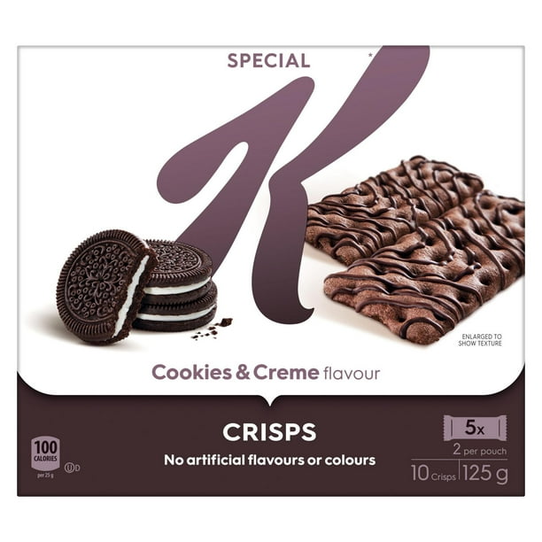 Kellogg's Special K Barres Croquantes Saveur De Biscuits Et Crème, 125 g,  10 Barres Croquantes, 2 Par Sachet 125 g, 10 barres