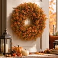 thumbnail image 2 of AYktou Artificial Fall Wreath for Front Door, 20 Inch Artificial Autumn Leaves Hanging Wreath Farmhouse Thanksgiving Wreath Faux Plants Decoration for Festival Indoor Outdoor Window Wall Hanging, 2 of 7
