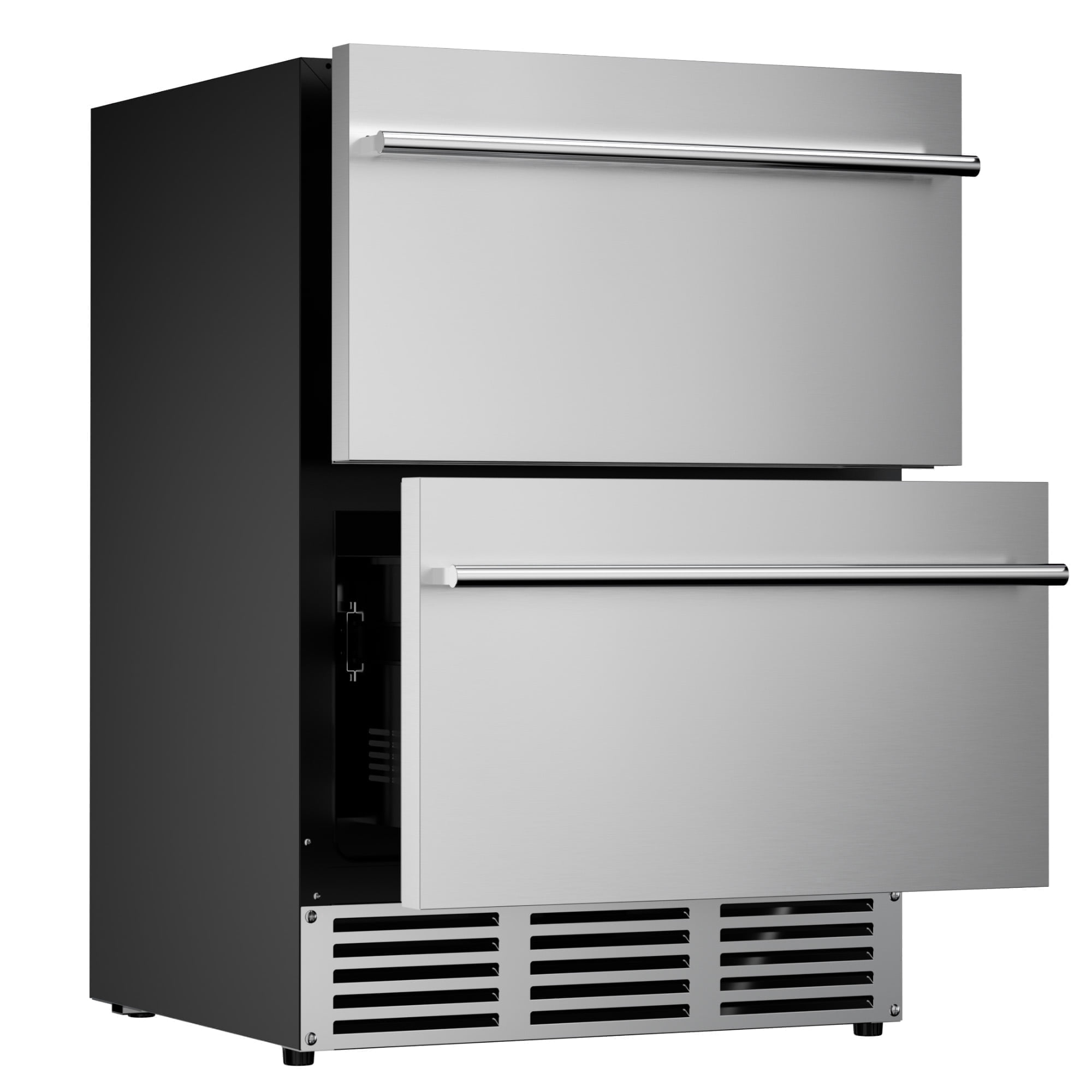 Simzlife 160 Can Under-counter Beverage Refrigerator,5 cu. ft Large Capacity,LED Touch Control, Stainless Steel,Silver