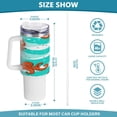 thumbnail image 3 of SKYSONIC 40 oz Orange Octopuses Tumbler with Handle and Straw Lid, Insulated Cup Reusable Stainless Steel Water Bottle Travel Mug, 3 of 7