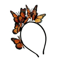 Headband Happydeer Women Headband Colorful Butterflies Decor Hair Band Hair Accessories for Parties Cosplay Halloween (Type A)