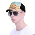 thumbnail image 4 of Lsque Beach Starfish Shell Printed Trucker Hat - Baseball Cap for Men Women - Breathable Mesh Side, Adjustable Fit - for Casual Wear, 4 of 7