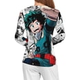 thumbnail image 4 of My Hero Academia Women's Pajama Top 3D Digital Print Sleepwear Trendy Crewneck Pullovers Long Sleeve Shirts L, 4 of 8