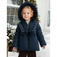 thumbnail image 3 of Happy Cherry Kids Winter Coat Baby Girls Thick Jacket Warm Coat with Hood Toddler Fleece Jacket Heavyweight Coat Outerwear Padded Outwear 3-4 T, 3 of 7