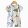 thumbnail image 2 of NIEWTR Newborn Infant Baby Romper Short Sleeve Soft Casual Jumpsuit Breathable Playsuit 0-24 Months Clothes Baby Pajamas(A-AG,0-6 Months), 2 of 4