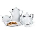 thumbnail image 3 of Abbott Collection Enamel Look Stoneware Teapot, White, 3 of 5