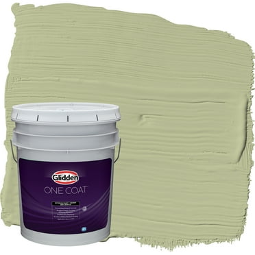 Glidden One Coat Exterior Paint and Primer, Bahia Grass / Green, 5 Gallons, Semi-Gloss