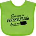 thumbnail image 3 of Inktastic Someone in Pennsylvania Loves Me Boys or Girls Baby Bib, 3 of 4