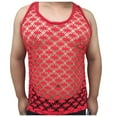 thumbnail image 2 of Mesh Fishnet Tank Tops Men Hollow out See through Fitted Muscle Sleeveless Shirt Nightclub Workout Beach Shirts, 2 of 4