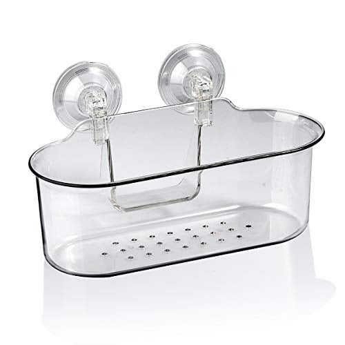 Sunlit Heavy Duty Power Lock Dual Suction Cup Shower Caddy Alternative To Wall Mount Self Adhesive Holder For Soap Dispenser Shampoo Bath Toys Utensils Shower Room Kitchen Bathroom Accessories Walmart Com