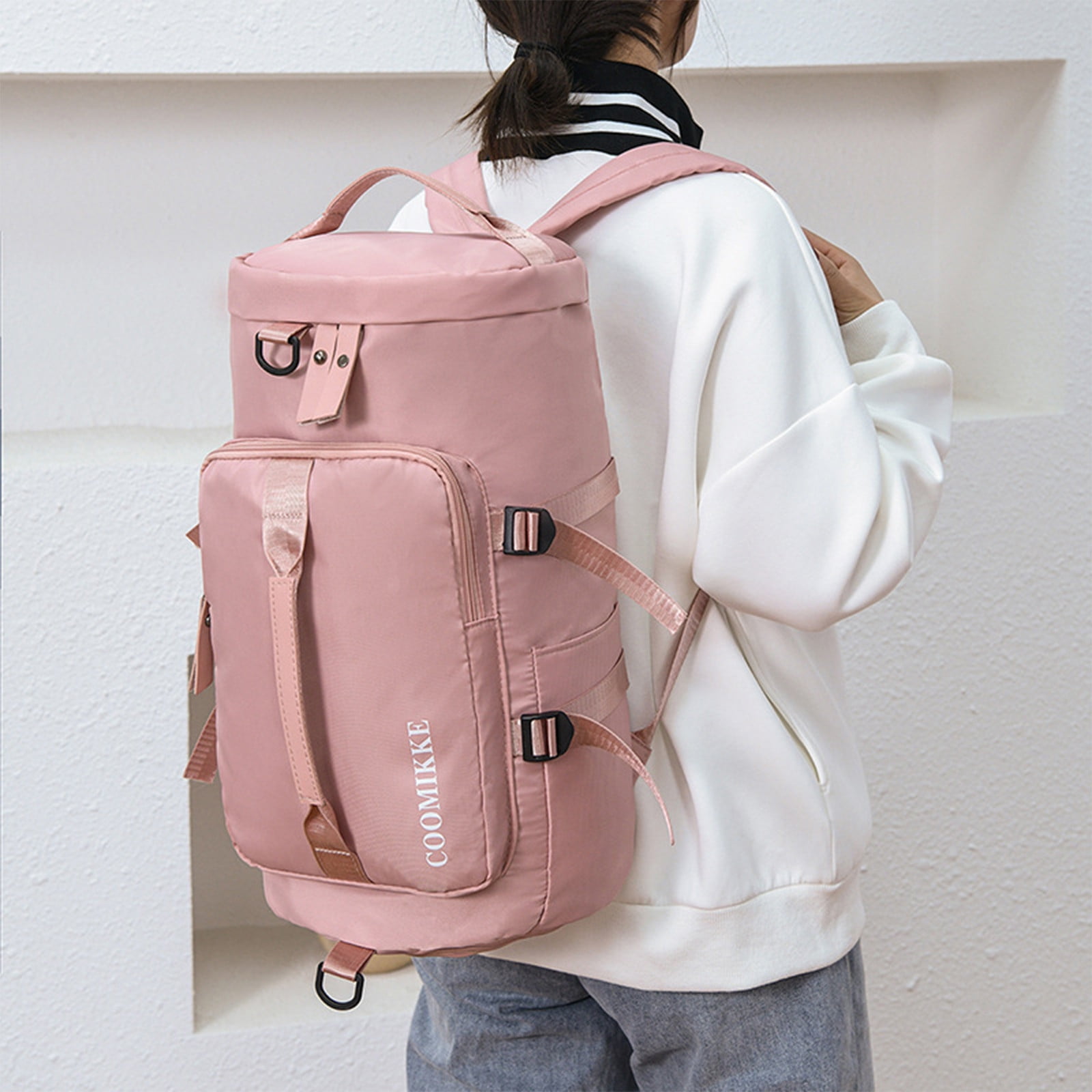 JeashCHAT Gym Bag, Small Duffle Bag With Shoe Compartment And Wet