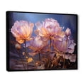 thumbnail image 2 of Designart "Moonlit Peony Magic I" Flowers Floater Framed Wall Art Prints, 2 of 5
