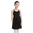 thumbnail image 2 of Xnihocha Kids Girls Ballet Dance Leotard Tutu Dress Cross Back Camisole Dress Modern Lyrical Dancewear Black S, 2 of 7