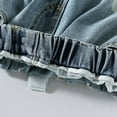 thumbnail image 4 of SJLDQY Toddler Baby Girls Jeans Wide Leg Baggy Jeans for Girls Casual Embroidered Elastic Waist Kids Fall Winter Denim Pant With Pockets, 4 of 6