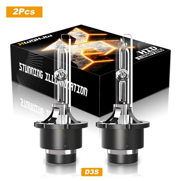 D2S HID Headlight Bulbs 35W 6000K Pure White IP68, 2-Pack