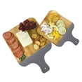 thumbnail image 1 of JS Gourmet - Lot de 2 Planches à Découper et à Servir en Bambou avec Manche Gris, 1 of 2