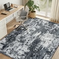 thumbnail image 2 of KoshiMe Area Rug 6'x9', Washable Non-Slip Modern Neutral Abstract Rugs for Living Room, Soft Stain Resistant Low Pile Carpet for Dining Room Office, Black, 2 of 9