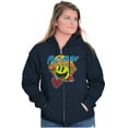 thumbnail image 4 of PACMAN Vintage Retro Video Game Zip Up Hoodie Men's Women's Brisco Brands X, 4 of 6