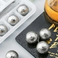 thumbnail image 2 of Cubes de Glace de Football, Forme de Ballon de Football Roches de Refroidissement de Whisky en Acier Inoxydable Glaçons Réutilisables pour le Refroidissement des Boissons à Base de Vin, 2 of 5