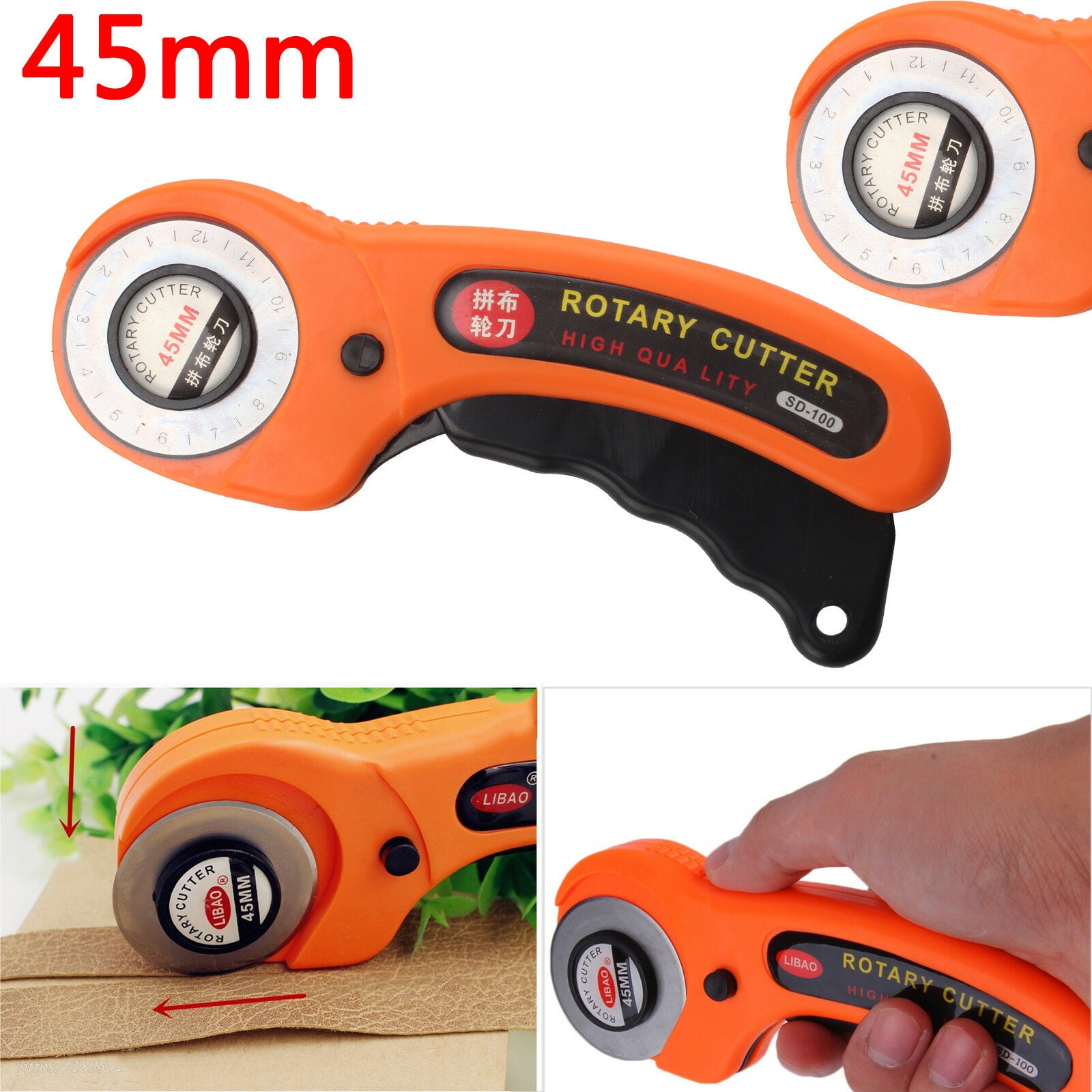 45mm Professional Round Rotary Cutter Sewing Quilting Roller Fabric