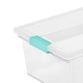 thumbnail image 4 of Caja de almacenamiento profunda Sterilite con cierre de clip, 36 x 28 x 16 cm, tapa transparente, 4 of 9