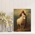 thumbnail image 2 of Jesus Good Shepherd Canvas Wall Art 15.75x11.81 Inches, 2 of 8