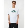 thumbnail image 1 of Men'S Casual Crew Neck T-Shirt with "California, Los Angeles" Print, Slight Stretch, Regular Fit, Fashionable Summer Top for Sports and Leisure - 180gsm, 1 of 7
