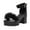 Black, variant on Mostsola Womens Sandals Plush Band Dress Shoes Open Toe Platform Heels Casual Ankle Strap Pumps Shoe