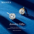 thumbnail image 2 of Pendientes MOOSEA Gold Moissanite chapados en oro de 14 quilates en plata S925, 2 of 7