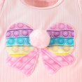 thumbnail image 4 of Hiijoy Toddler Girls Summer Outfits Bow Print Short Sleeve T-Shirt Denim Shorts Set, Sizes 2-3T, 4 of 6