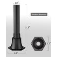 thumbnail image 5 of Mât de Lumière Extérieure avec Base, Accessoires de Mât de Lampe Extérieure HWH, Mât et Base de Montage en Aluminium Noir pour Sentier Extérieur, 5 of 5