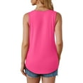 thumbnail image 5 of Fantaslook Womens Tank Tops Dressy Casual Sleeveless Blouses Crew Neck Pleated Tunic Shirts Summer Tops, 5 of 9
