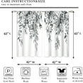 thumbnail image 2 of Grey Eucalyptus Botanical Leaves Floral Window Curtains Watercolor Black White Flower Plant Wildflower Farmhouse Curtain Drapes Herb Curtains for Bedroom Living Room Treatment 42Wx63H Inch, 2 of 6