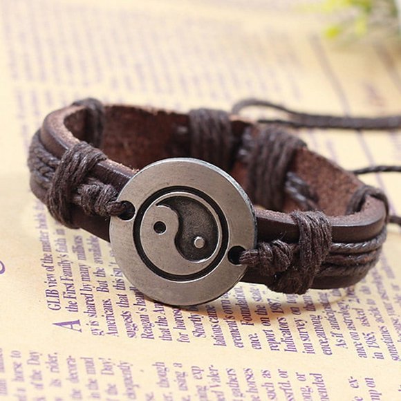 FcBaudy Bracelet Bracelet Bracelets pour Femmes, Cadeaux pour Femmes Bracelet Tai Chi Ying Yang Hommes Femmes