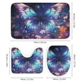 thumbnail image 3 of Watercolor Butterfly Shower Curtain Sets with Rugs 4 Piece Rustic, 3 of 8