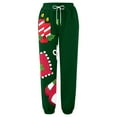 thumbnail image 4 of Zhuashum Christmas Pants Women Straight Leg Jogger Trousers Xmas Tree Print Bottom Sweatpants Pockets High Waist Sporty Gym Athletic Fit Jogger Pants Lightweight Clothes Dark Blue L, 4 of 4