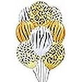 thumbnail image 1 of 12 Ballons Imprimés Animaux Lion Tigre Guépard Zèbre, 1 of 3