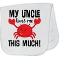 thumbnail image 2 of Inktastic Uncle Loves Me Childs Crab Baby Burp Cloth, 2 of 3