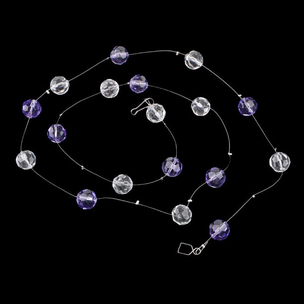 de de Elegante para Puertas Normales, Puertas de Armarios de DIY Cristal violeta BLESIY Cuentas de la cortina de la puerta