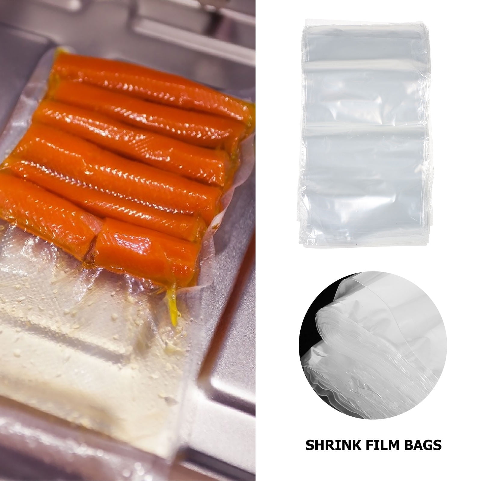 Milisten 200Pcs Clear Heat Shrink Film Bags with High Tear Resistance for Packaging and Display