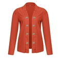 thumbnail image 3 of Blazers for Women Business Casual Fashion Fall Open Front Long Sleeve Button Solid Suit Jackets Work Office Blazer, 3 of 4