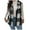 Black, variant on Fall Vest for Women Plus Size Sleeveless Plaid Print Coat Button Down Lapel Vest Jacket Lightweight Casual Outerwear Loose Comfy Winter Waistcoat with Pockets