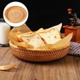 thumbnail image 2 of Thinsony Wicker Woven Round Snack Fruit Bowl Rattan Food Organizer Tray 22x4cm 1Set, 2 of 6