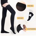 thumbnail image 4 of ZLight 4pair Odorless Knee High Stockings Easy To Wear All Body Shape Suitable Stylish Sports Socks Balck 1Set, 4 of 6