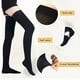 thumbnail image 1 of Qarigey 4 pares de calcetines deportivos no tóxicos que embellecen la curva de la pierna línea medias hasta la rodilla artesanía exquisita Medias 2*Negro+2*Blanco, 1 of 6