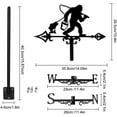 thumbnail image 2 of Sasquatch Iron Weather Vane Sasquatch Fishing Metal Weathervane Black Wind Direction Garden Art Decor for Roof Indicators Wind Vanes for Yard Outdoor Farm Barn Sheds Garden Patio Decoration, 2 of 7