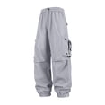 thumbnail image 3 of Men's Casual Straight Cargo Pants, Trousers, Joggers, Elastic Waist Drawstring Stretchy Lightweight Breathable Quick Dry, Multi-Pocket Relaxed Fit, Daily Gym Hiking Streetwear, 3 of 7